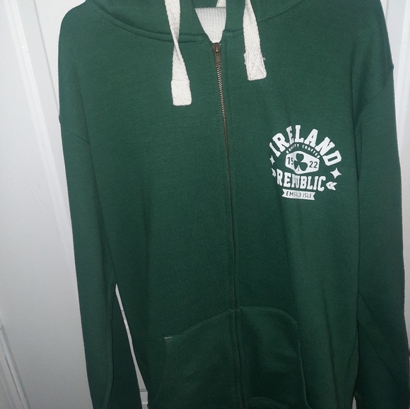 Vintage men's Ireland Republic Green hooded jacket - Picture 3 of 6